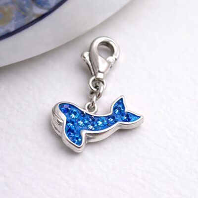 Blue Whale Charm in Sterling Silver