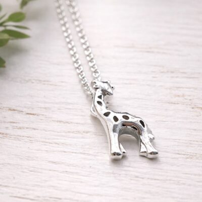 Gorgeous Giraffe Necklace in Sterling Silver