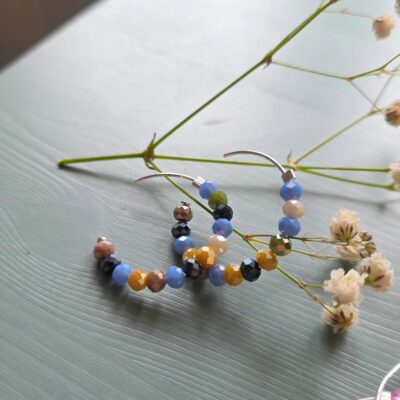 Hyacinth Meadow Hoop Earrings in Sterling Silver