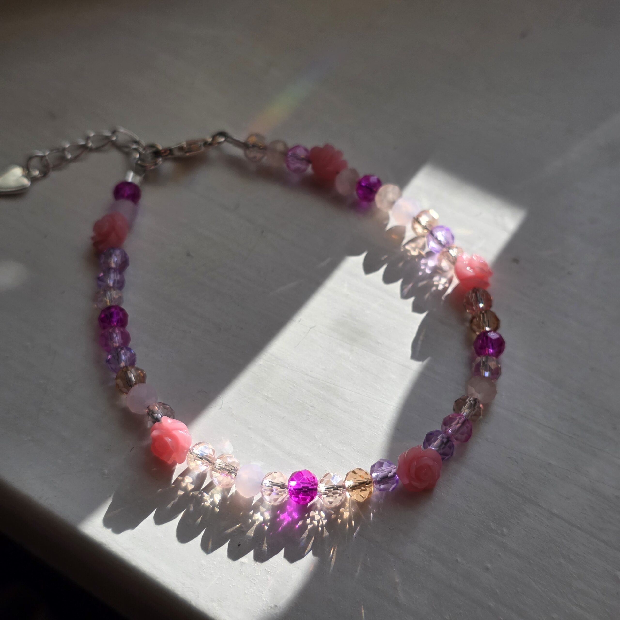Arabella's Pink Springtime Blooms Bracelet in Sterling Silver - Image 4