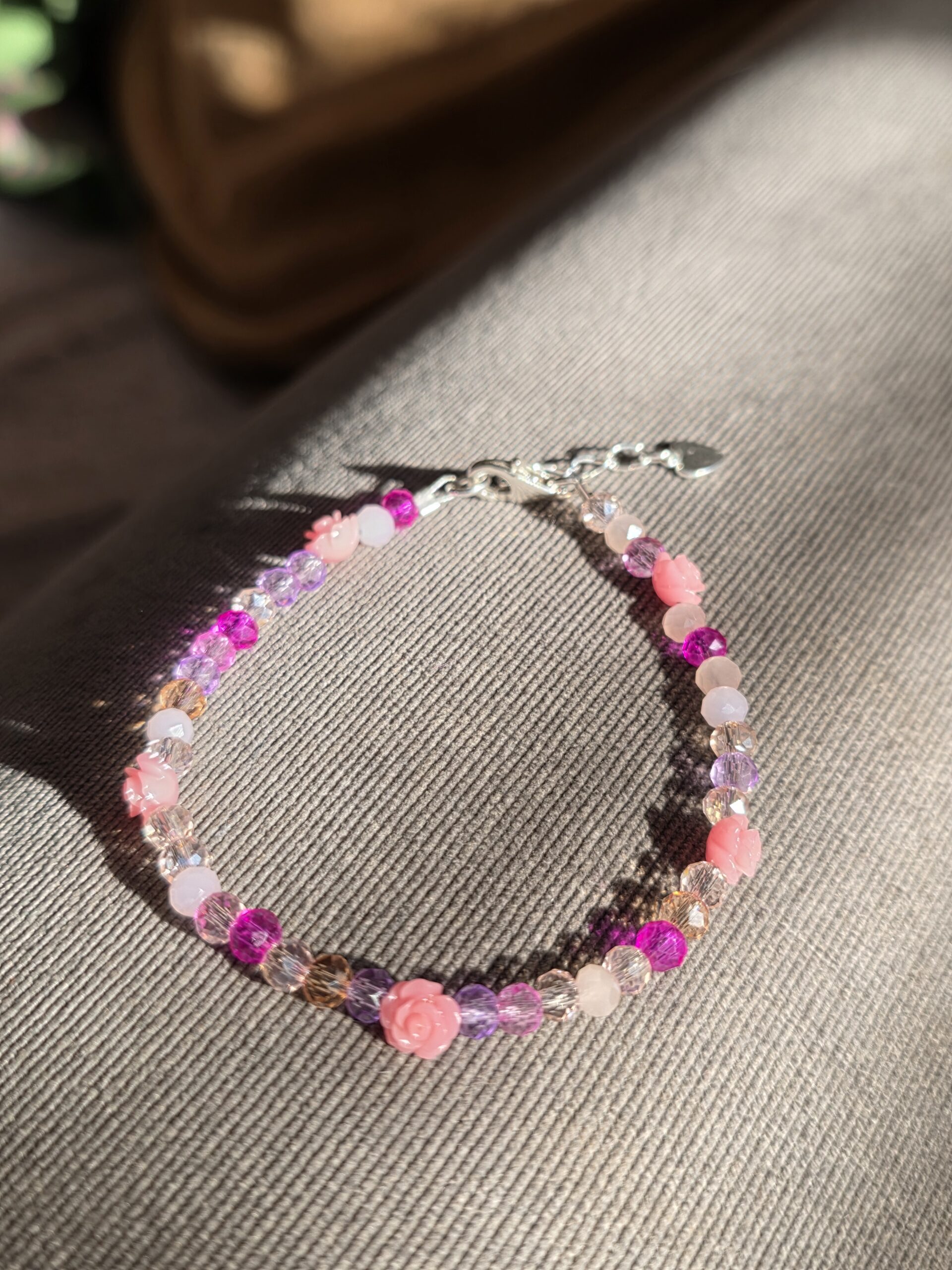 Arabella's Pink Springtime Blooms Bracelet in Sterling Silver - Image 2