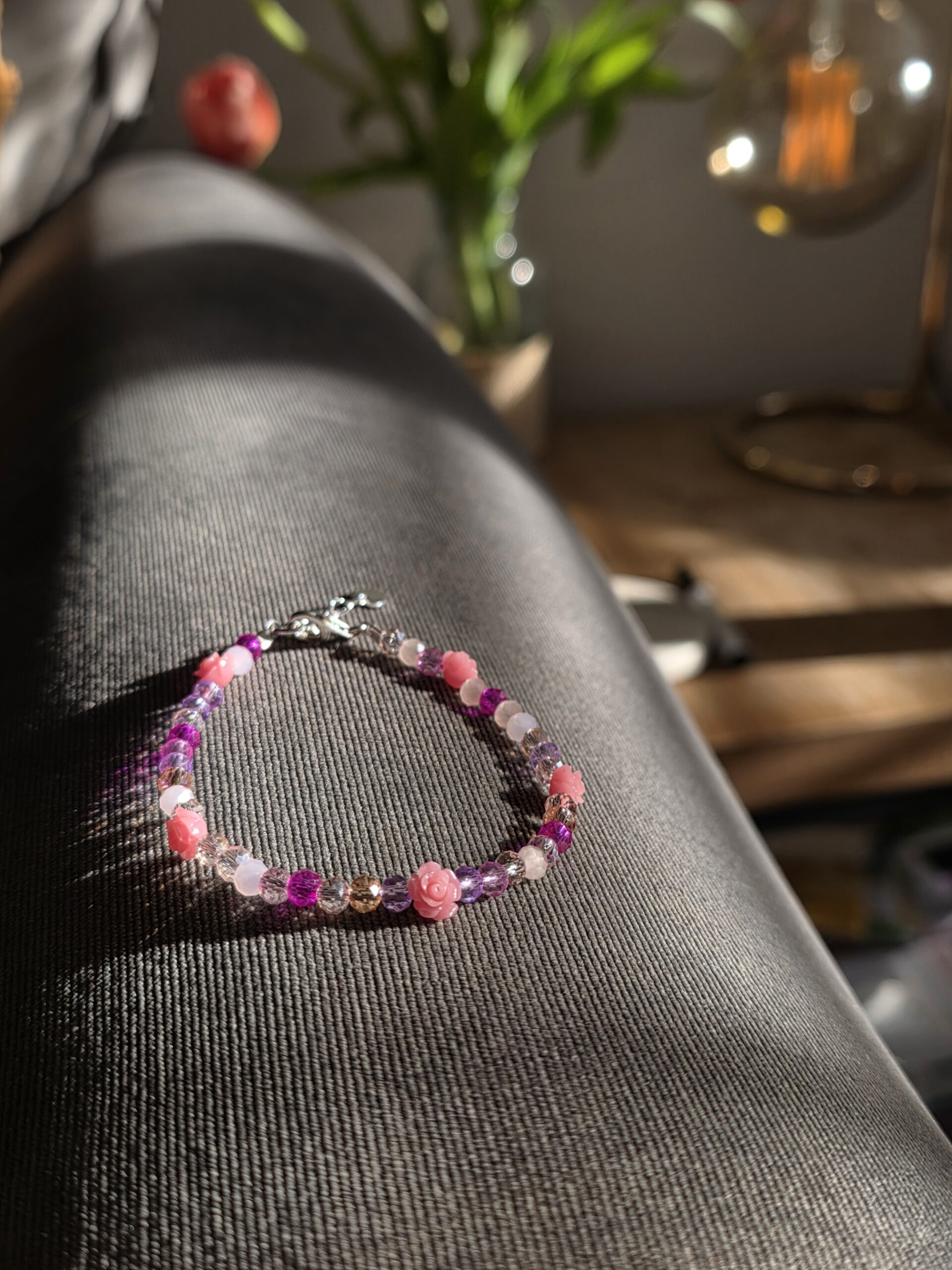 Arabella's Pink Springtime Blooms Bracelet in Sterling Silver - Image 3