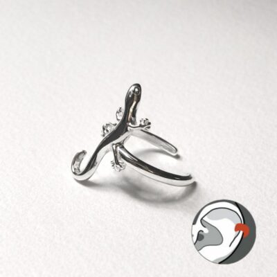 Lizard Ear Cuff in Sterling Silver