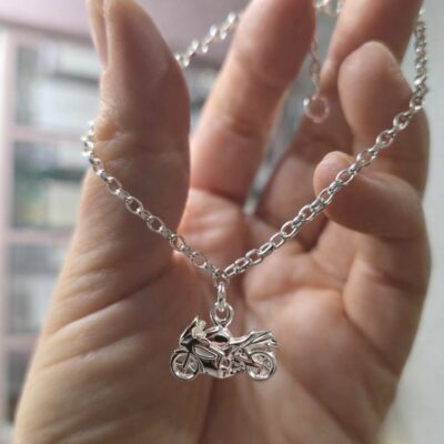 Motorbike Chain Bracelet in Sterling Silver
