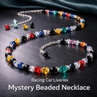 Racing Car Liveries Mystery Beaded Necklace