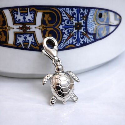 Sea Turtle Charm in Sterling Silver