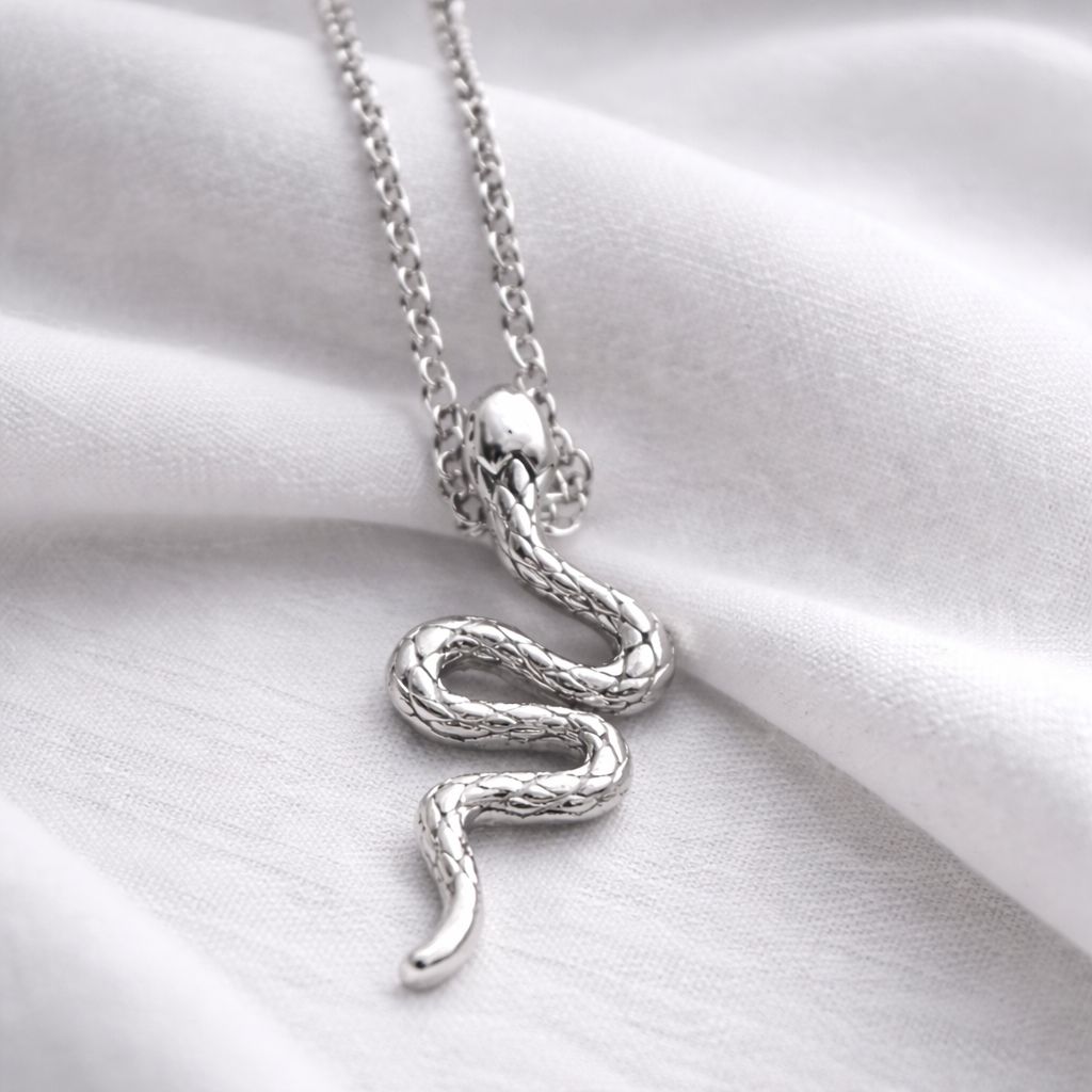 Snake Necklace in Sterling Silver