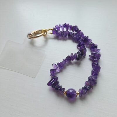 Amethyst Gemstone Phone Strap