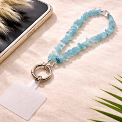 Aquamarine Gemstone Phone Strap