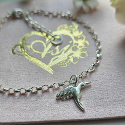 Hummingbird of Abundance Bracelet in Sterling Silver