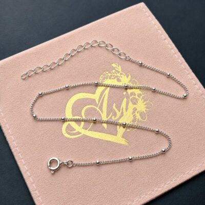 Fancy Chain Anklet in Sterling Silver