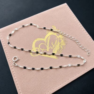 Glittering Starburst Anklet in Sterling Silver