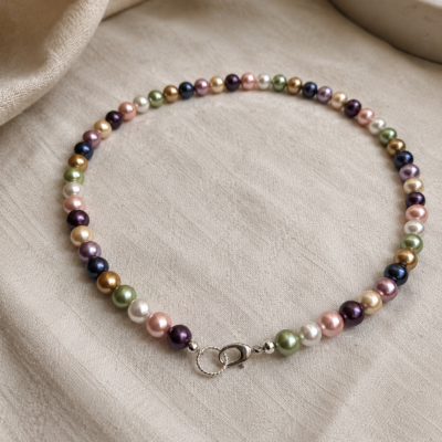 Paddock Pearl Necklace in Sterling Silver