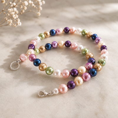 Paddock Pearl Necklace in Sterling Silver