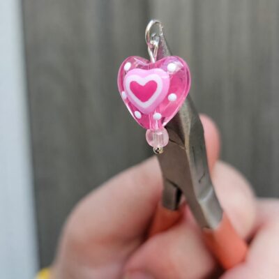 The Sweetie Pie Glass Heart Pendant - Pink Edition