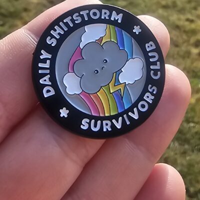 Funny Cloud Pin Badge