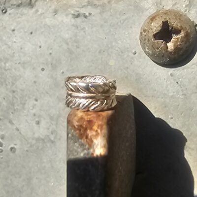 Angel Feather Halo Pendant/Charm in Sterling Silver