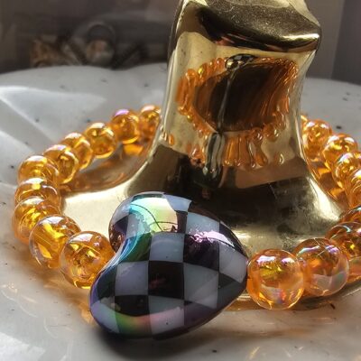 If Toddlers Did Motorsports Limited Edition Arabella Bracelet - Black & Orange Edition