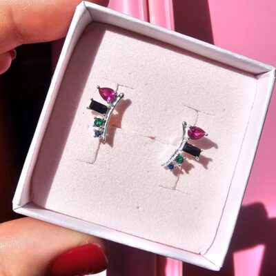 Aladdin's Cave Colourful Stud Earrings in Sterling Silver