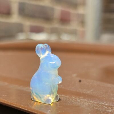 Opalite Gemstone Bunny Pocket Keepsake