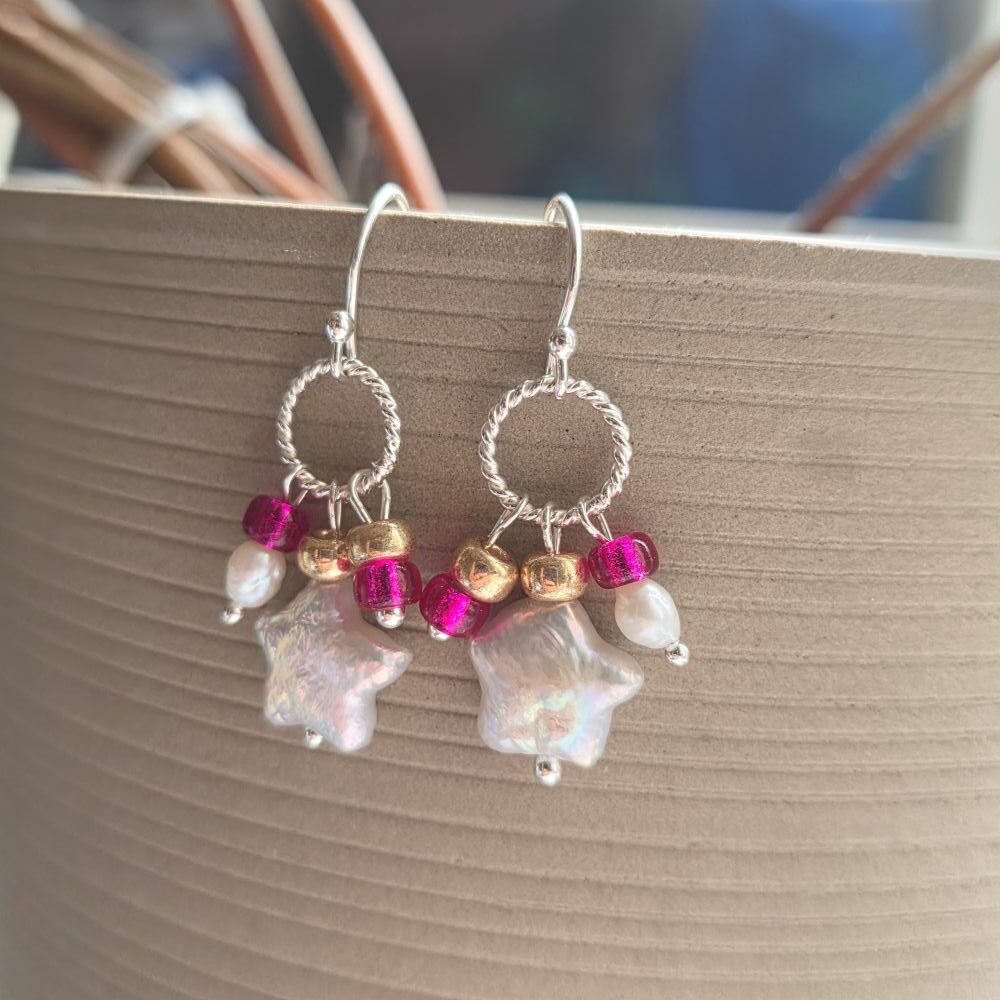 Arabella Joy Limited Edition Keshi Fresh Water Pearl Drop Earrings - Image 3