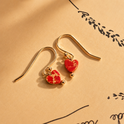 Ferrari Inspired Heartbeat Drop Earrings in Sterling Silver