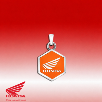 Official Honda Vintage Enamel Tag Pendant in Sterling Silver