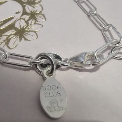 Bookworm Paperclip Chain Bracelet in Sterling Silver