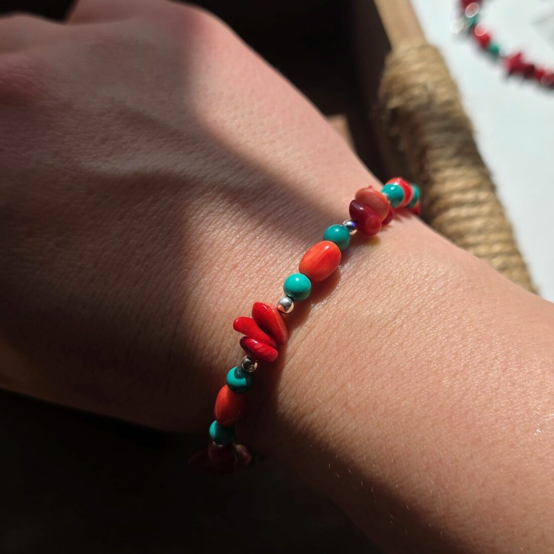 Coral Reef Sea Bamboo Bracelet in Sterling Silver - Image 3