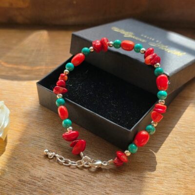 Coral Reef Sea Bamboo Bracelet in Sterling Silver