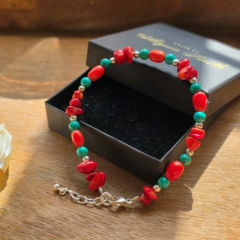 Coral Reef Sea Bamboo Bracelet in Sterling Silver