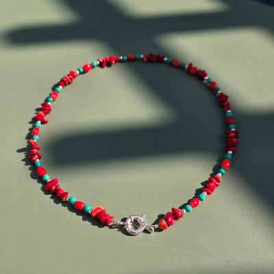 Coral Reef Sea Bamboo Necklace in Sterling Silver