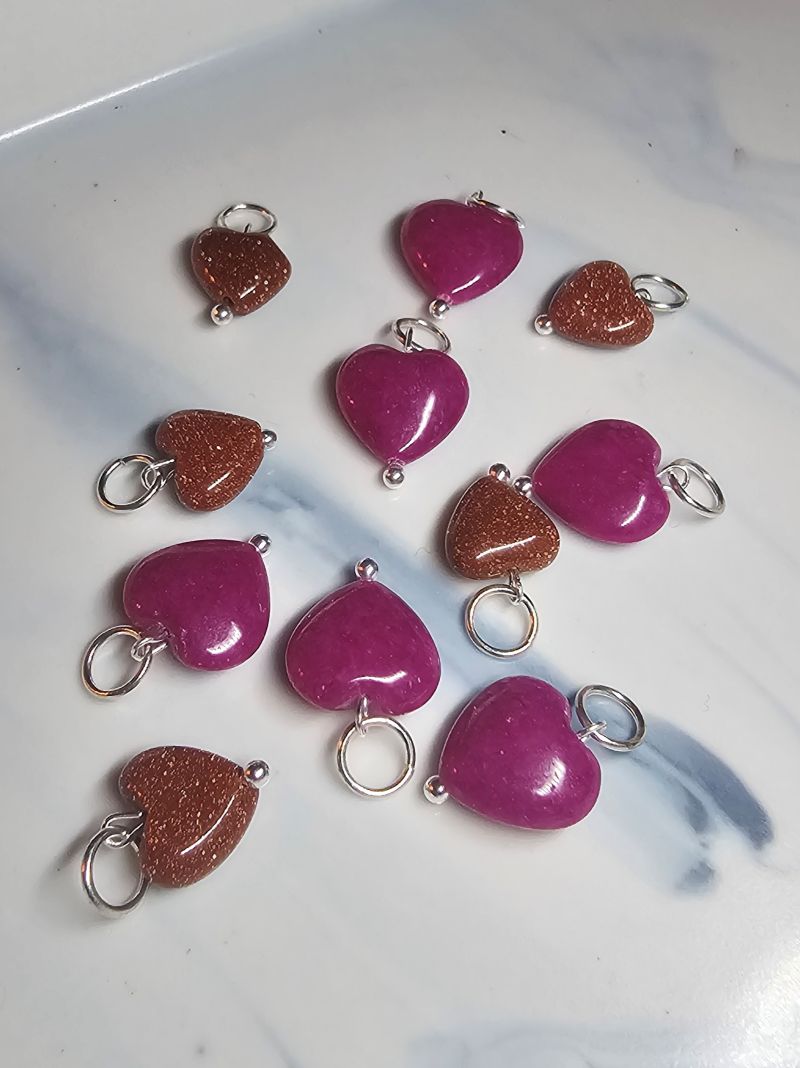 Golden Tide Brown Goldstone Heart Pendant - Image 5