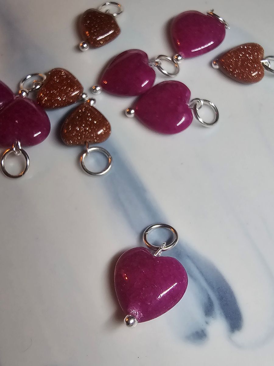 Golden Tide Brown Goldstone Heart Pendant - Image 6