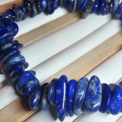 Ocean Depths Lapis Lazuli Chip Bracelet
