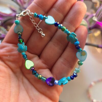 Ocean Treasure Turtle Bracelet in Sterling Silver