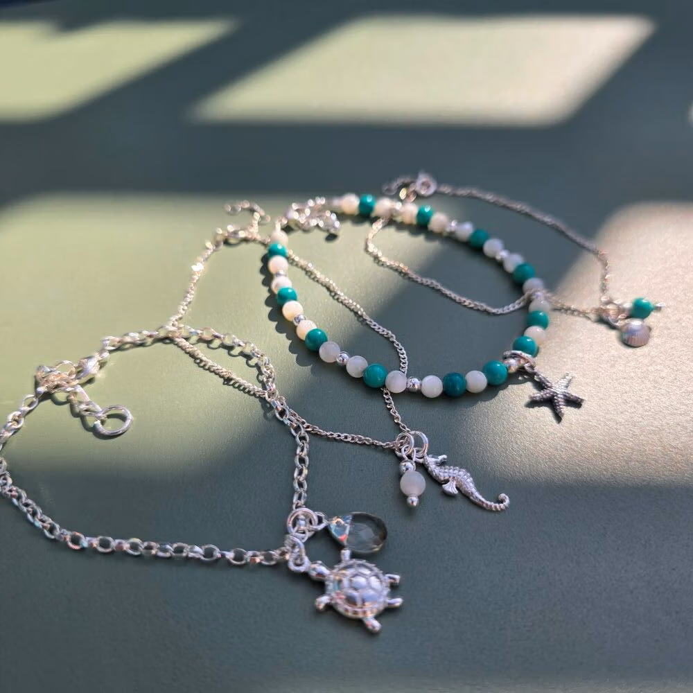 Sea Dancer Mother of Pearl Seahorse Bracelet in Sterling Silver - Image 2