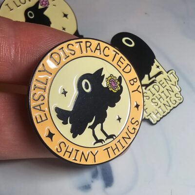 Shiny Things Treasure Hunter Crow Pin Badge