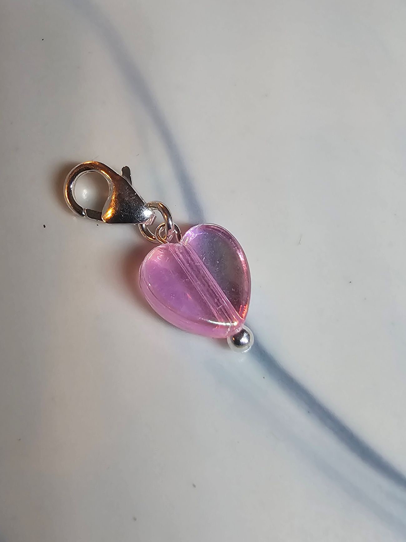 Sunset Keepsake Heart Charm in Sterling Silver