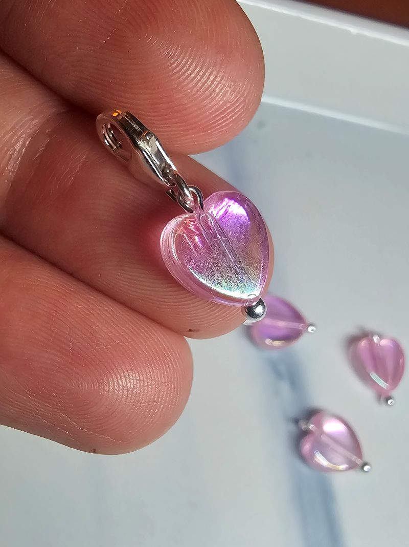 Sunset Keepsake Heart Charm in Sterling Silver - Image 3