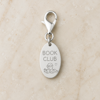 Bookworm Charm in Sterling Silver