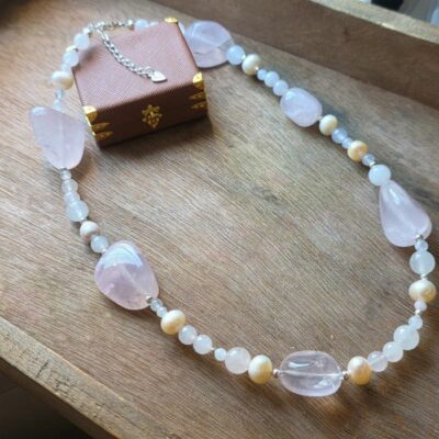 Angel's Whisper Statement Gemstone Necklace in Sterling Silver - 18-20 Inches