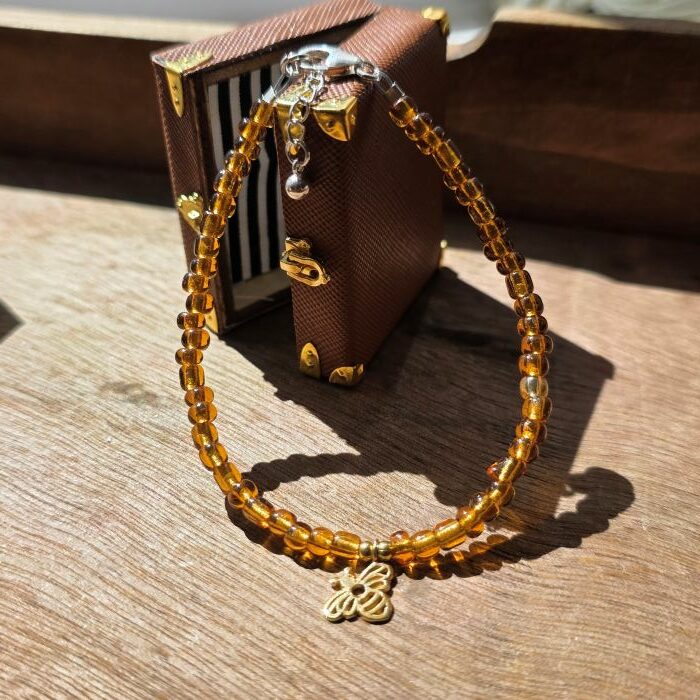 Beautiful Happy Gold Dipped Bumblebee Bracelet