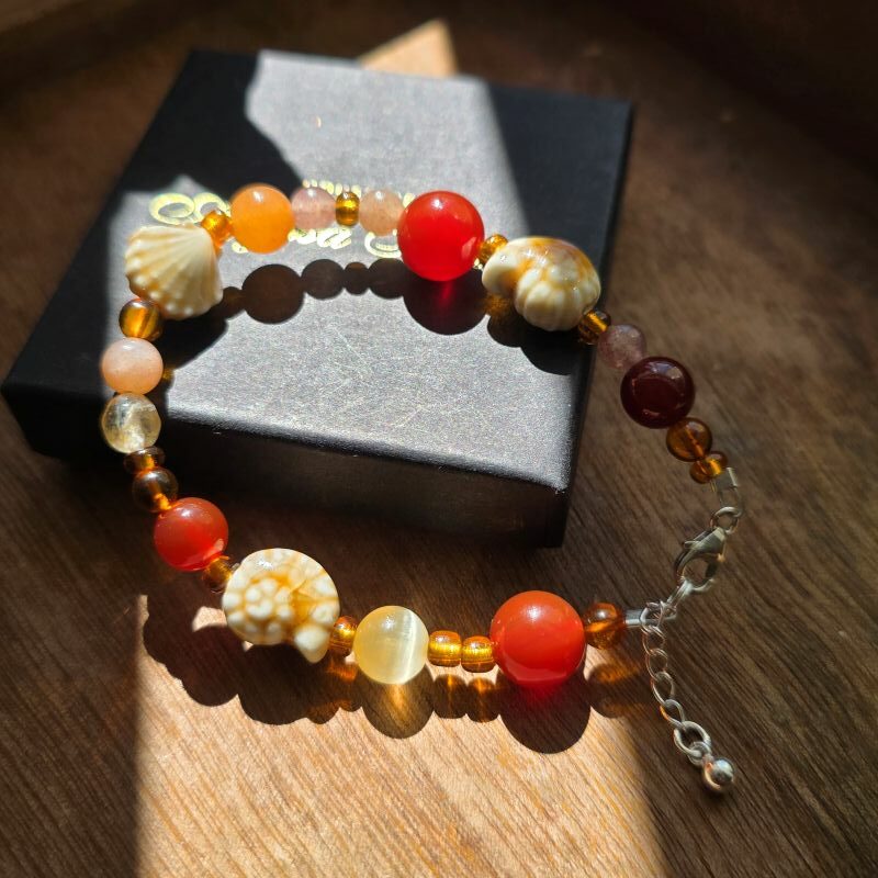 Caramel Nights Sandy Shore Bracelet in Sterling Silver