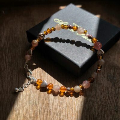 Delicate Amber Seas Bracelet in Sterling Silver