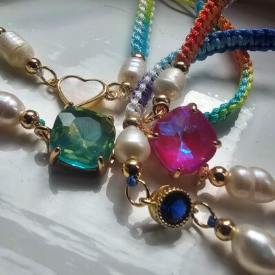 Freshwater Pearl Colourful Corded Mosaic Bracelet Kit – Jewellery School