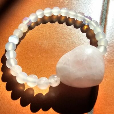 Hidden Heart Rose Quartz Bracelet