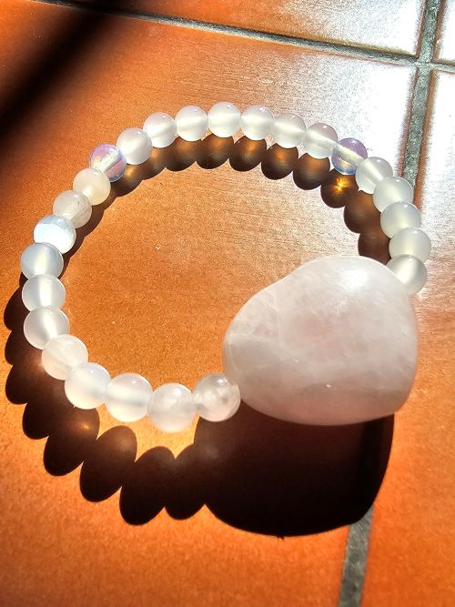 Hidden Heart Rose Quartz Bracelet