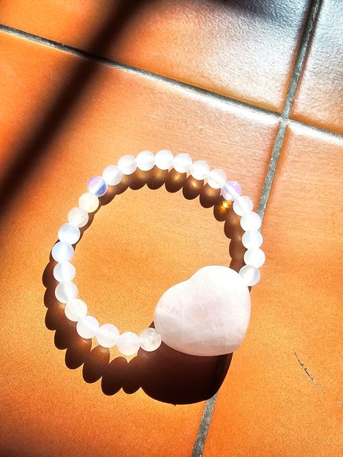 Hidden Heart Rose Quartz Bracelet - Image 2