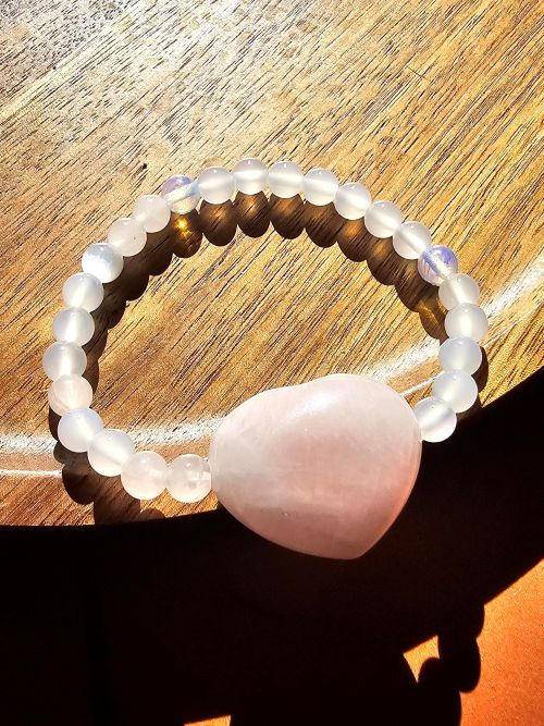 Hidden Heart Rose Quartz Bracelet - Image 3